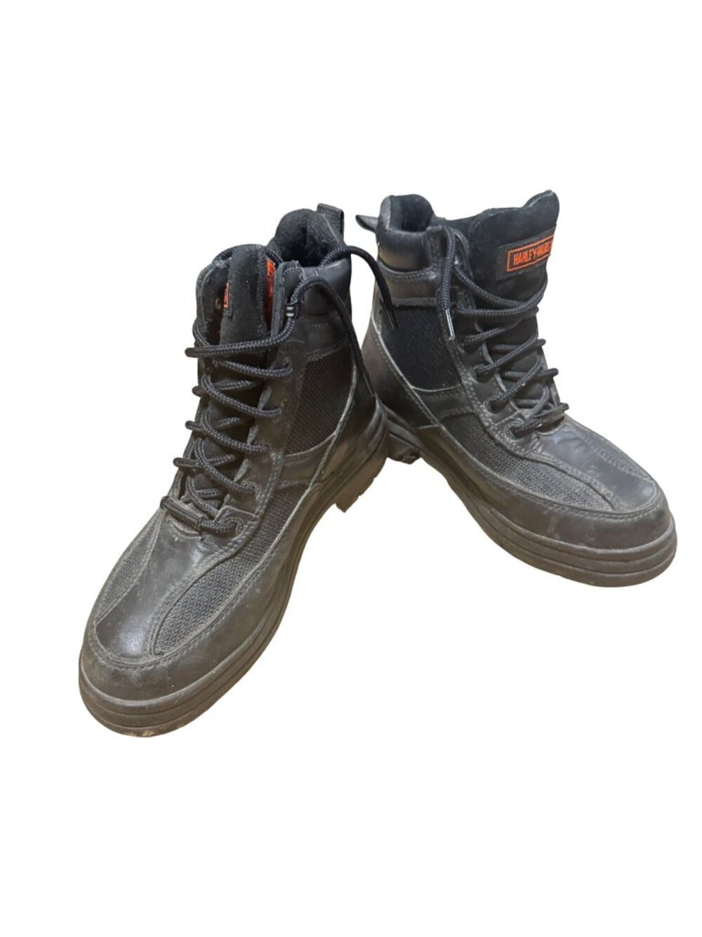Harley-Davidson Motorcycle Boots Sz 6.5 Black Leather Ankle Lace-Up Mens